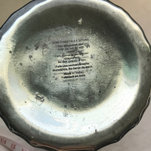 Silver mercury glass nautical glass vase - Picture 6 of 6